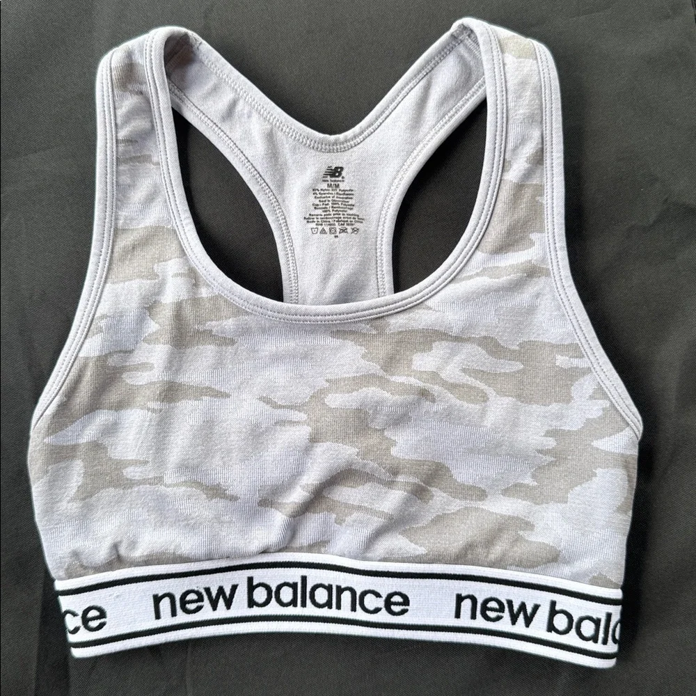 New Balance Camo Print Sports Bra